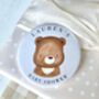Little Bear Personalised Baby Shower Badge, thumbnail 3 of 3