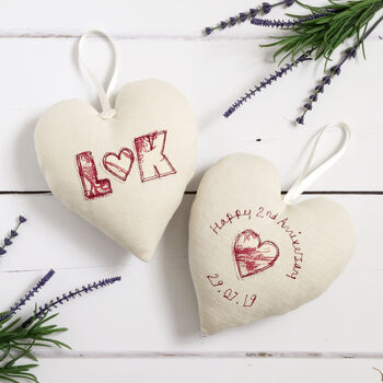 Personalised Initials Heart 40th Ruby Anniversary Gift, 9 of 10