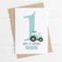 Personalised Children's Birthday Card Tractor, thumbnail 5 of 8
