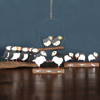 Six Puffins On Driftwood Decoration, 4 of 4