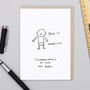 'In And Out' New Baby Card, thumbnail 1 of 5