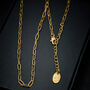 Men's 18 K Gold Plated Paperclip Chain, thumbnail 1 of 11