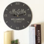 Personalised Slate Mr And Mrs Clock, thumbnail 4 of 5