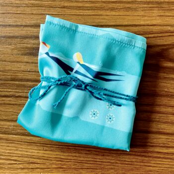 Sea Swimmers Reusable, Silky, Recycled Fabric Gift Wrap, 6 of 9