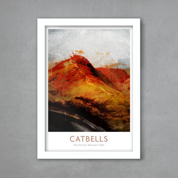 Catbells From Skelgill Abstract Poster Print, 3 of 3