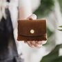 Tan Leather Personalised Purse, thumbnail 1 of 7