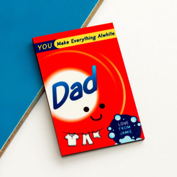 Personalised Laundry Fridge Magnet For Dad, 2 of 3