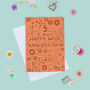 Wood Floral 5th Anniversary Card, thumbnail 1 of 2