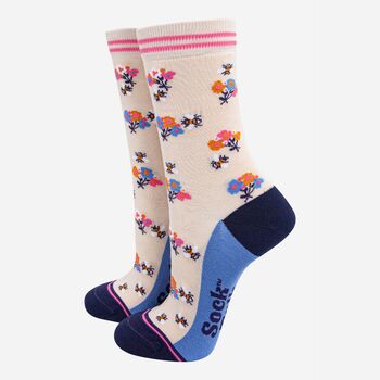 Floral Bamboo Socks Women's Thank You Gift, 2 of 4