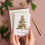 Personalised Gold Christmas Tree Card, thumbnail 1 of 3
