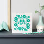 Lovebirds Wedding Anniversary Card Emerald Green, thumbnail 4 of 9