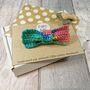 Hand Crocheted Rainbow Pet Bow Tie, Three Sizes, thumbnail 6 of 6