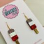 Fab Ice Lolly Glitter Statement Earrings / Summer Jewellery Gift / Colourful Foodie Earrings / Fun Festival Accessories, thumbnail 5 of 5