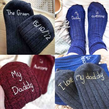Personalised Men's Walking Or Bed Socks, 3 of 8