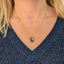 'The Trio' Green Onyx Gold Plated Necklace, thumbnail 5 of 10