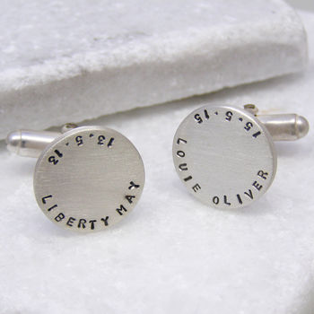 Personalised Disc Cuff Links, 2 of 8