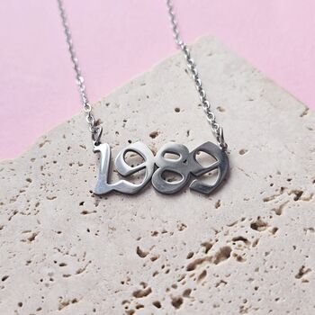 1989 Necklace Taylor Swift Inspired In Stainless Steel, 2 of 2