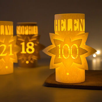 80th Birthday Personalised Star Lantern Centrepiece, 3 of 10