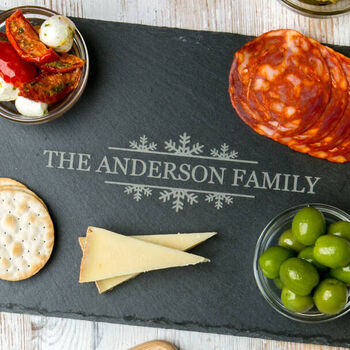 Personalised Christmas Table Cheese / Chopping Board, 3 of 5