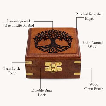 Handmade Tree Of Life Wooden Box, 6 of 12