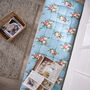 Vintage Blue Floral Padded Garden Bench Cushion, thumbnail 3 of 5