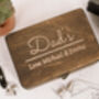 Dad's Personalised Carved Cufflink Box, thumbnail 1 of 6