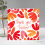 Thank You Teacher Orange Patterns Card, thumbnail 5 of 7