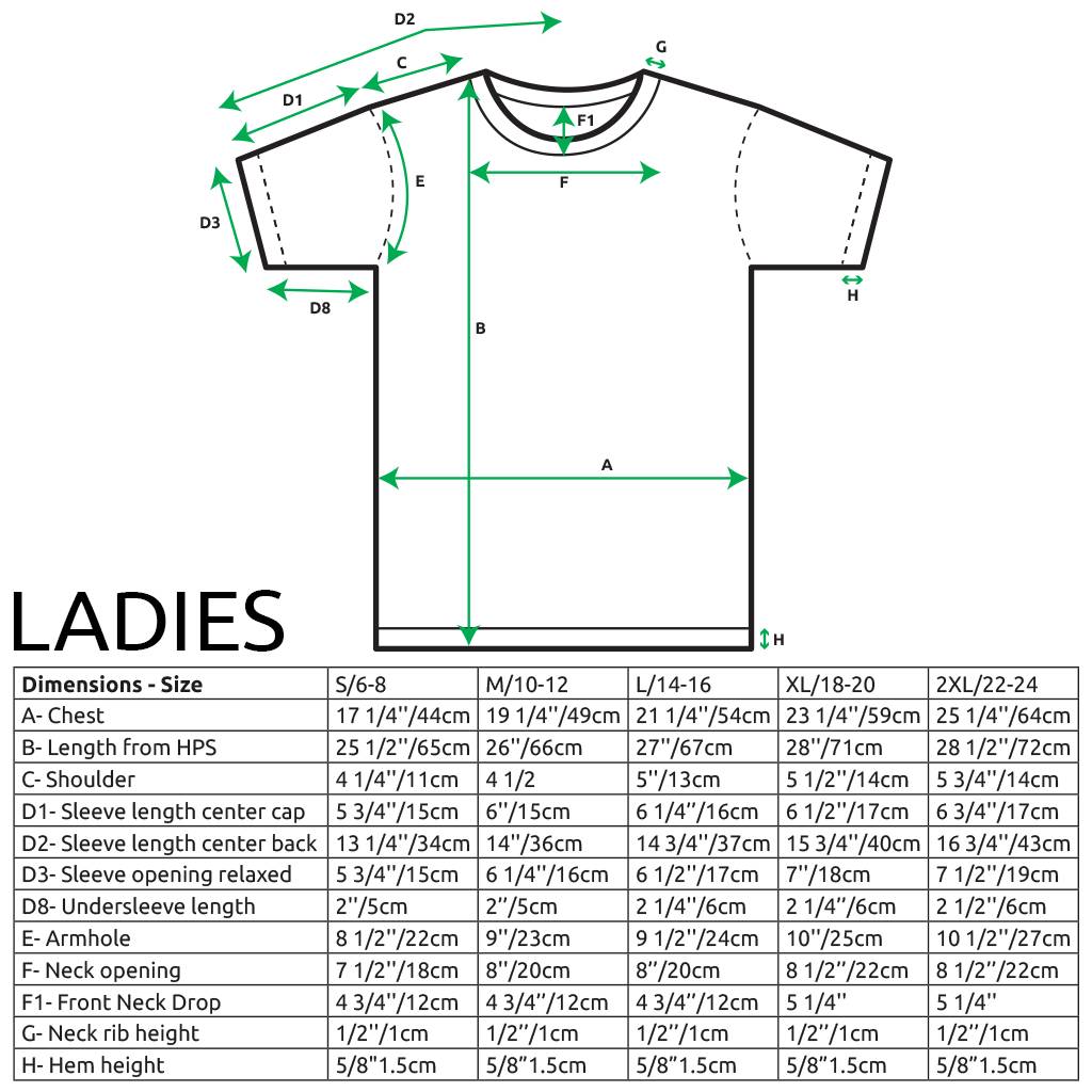 Malaysia Clothing Size Chart