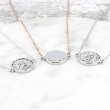 Personalised 80th Birthday Sixpence Coin Necklace, 5 of 12