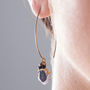 Amethyst And Black Diamond Earrings, thumbnail 1 of 8