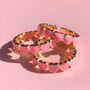 Gold Pink Heart Enamel Ring / Gold Filled, thumbnail 1 of 4