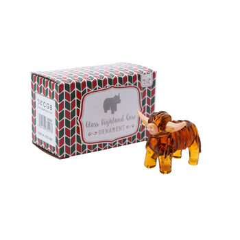 Glass Highland Cow Figurine | Gift Boxed, 2 of 5