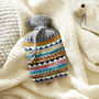 Fair Trade Eco Waste Wool Knit Hot Water Bottle Cover, thumbnail 3 of 6