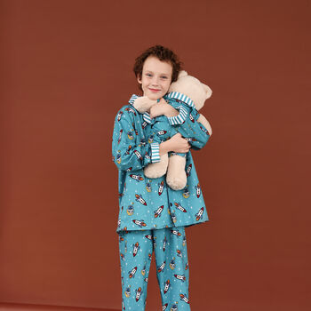 Space Boys Astronaut Pyjama Set With Teddy Bear, 3 of 6