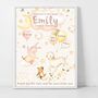 Personalised Keepsake Birth Print Lullaby Animals, thumbnail 6 of 7