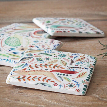 Set Of Flora And Fauna Coasters, 2 of 4