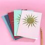 Geometric Sun Greeting Card Set – Pack Of Five, thumbnail 2 of 2
