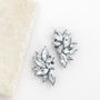 Leaf Crystal Stud Earrings, thumbnail 2 of 3