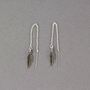Sterling Silver Thread Through Leaf Earrings, thumbnail 4 of 11
