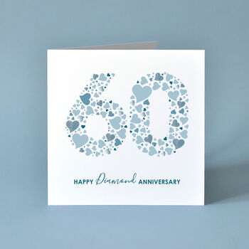 Love Hearts Diamond 60th Anniversary Card, 2 of 2
