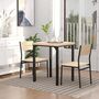 Three Pieces Compact Dining Table Two Chairs Set Wooden, thumbnail 3 of 12