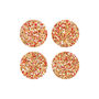 Speckled Round Cork Coasters Set Of Four: Red, thumbnail 2 of 3