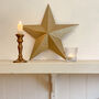 Gold Hammered Metal Star 35cm Christmas Decoration, thumbnail 1 of 3