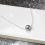 Sterling Silver Meteorite Sphere Necklace, thumbnail 3 of 4