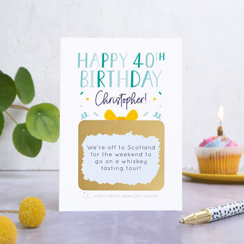Personalised 40th Birthday Present Scratch Card, 4 of 11