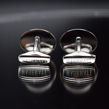 Maserati Trident Silver Cufflinks 316 L Stainless Steel Luxury Car Lover Gift, 2 of 4
