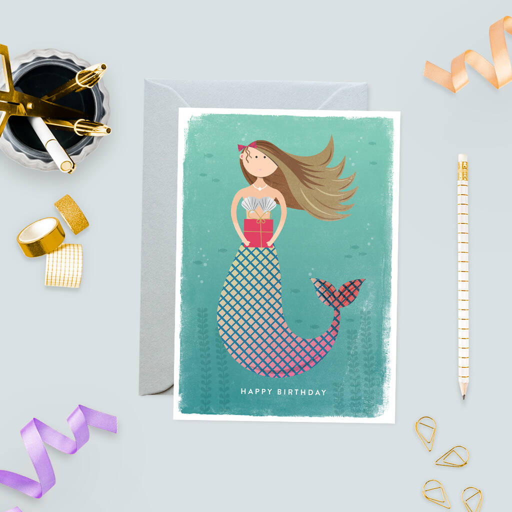 Mermaid Birthday Greeting Card By Duke & Rabbit