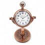 Personalised 49th Anniversary Copper Desk Clock Gift With Engraving, thumbnail 6 of 12