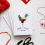 Pack Of 10 Cocktail Christmas Cards, thumbnail 1 of 2