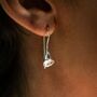 Sterling Silver Lily Hook Earrings, thumbnail 1 of 8